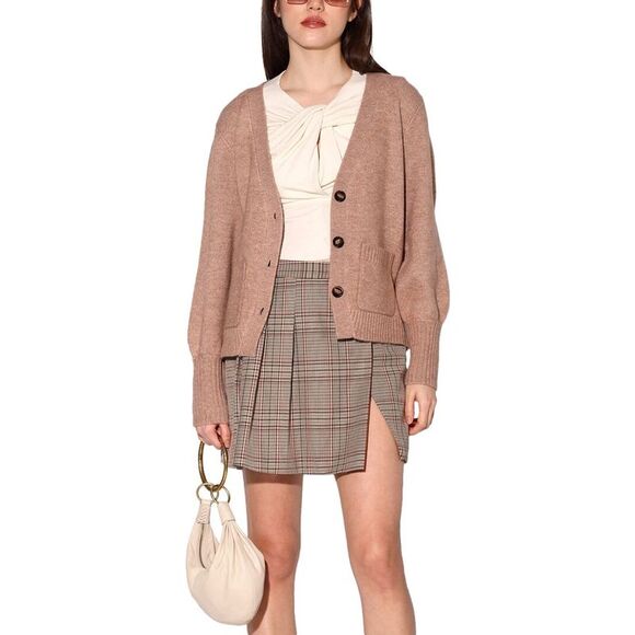 Walter Baker Womens  Aretha Cardigan, Brown - Picture 1 of 3